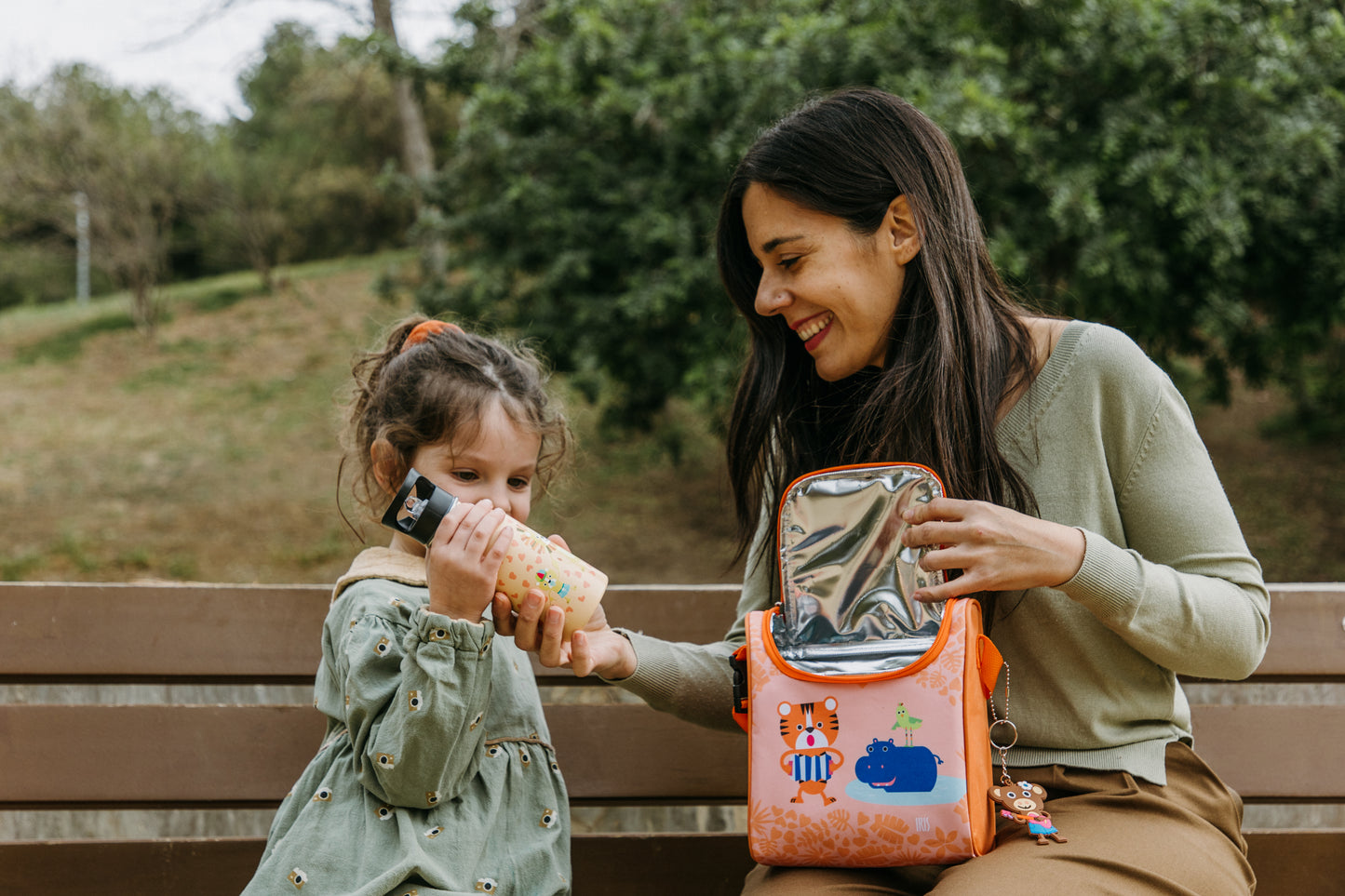 Bolsa porta alimentos térmica Funny Jungle Coral