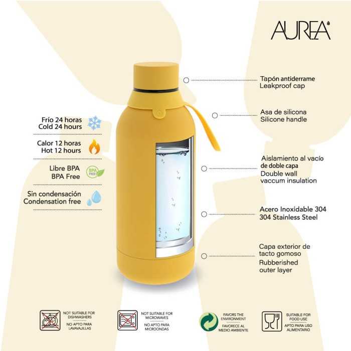 Botella térmica Mustard Flower 500ml